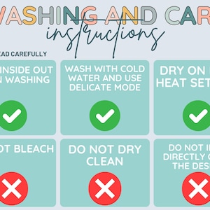 Washing and Care Instructions Sign, Laundry Room Decor, Wash Guide, Laundry Tips, Home Organization, Laundry Room Art