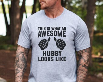 Awesome Hubby T-Shirt, Husband Gift, Best Husband, Gift for Him, New Husband Tee, Anniversary Gift, Birthday Gift, Husband TShirt