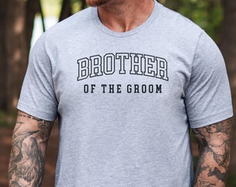 Brother of the Groom T-Shirt, Wedding Party Shirt, Bachelor Party Gift for Brother, Groomsmen Proposal Tee, Groom's Brother Apparel