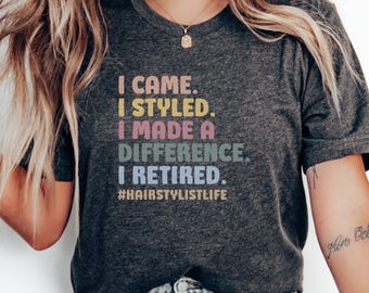 Camiseta de jubilación de peluquero, regalo divertido para peluquero jubilado, camiseta de vida de peluquero, camiseta de fiesta de jubilación, camiseta de regalo de estilista