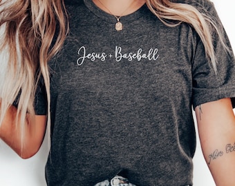 Jesus Baseball Shirt, Faith and Sports Tee, Christian Baseball Graphic Tee, Inspirational Sportswear, Unisex Casual T-Shirt