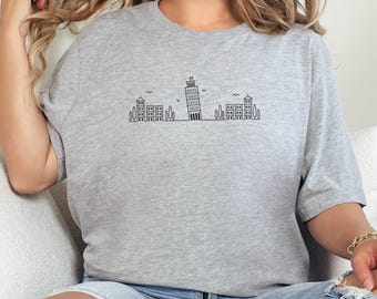 T-shirt Vintage Italie Touristique Taille XL - Brodé Rome Pisa, Années 90, Occasion