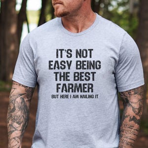 Meilleur t-shirt fermier, cadeau fermier, t-shirt cloué, chemise agriculture, chemise agriculteur drôle, vêtements fermiers, t-shirt fermier
