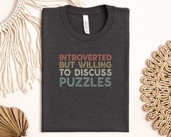 Introverted Puzzle T-Shirt, Puzzle Lover Gift, Introvert Shirt, Funny Puzzle Tee, Puzzle Master Shirt, Puzzle Gift, Jigsaw Puzzle Shirt