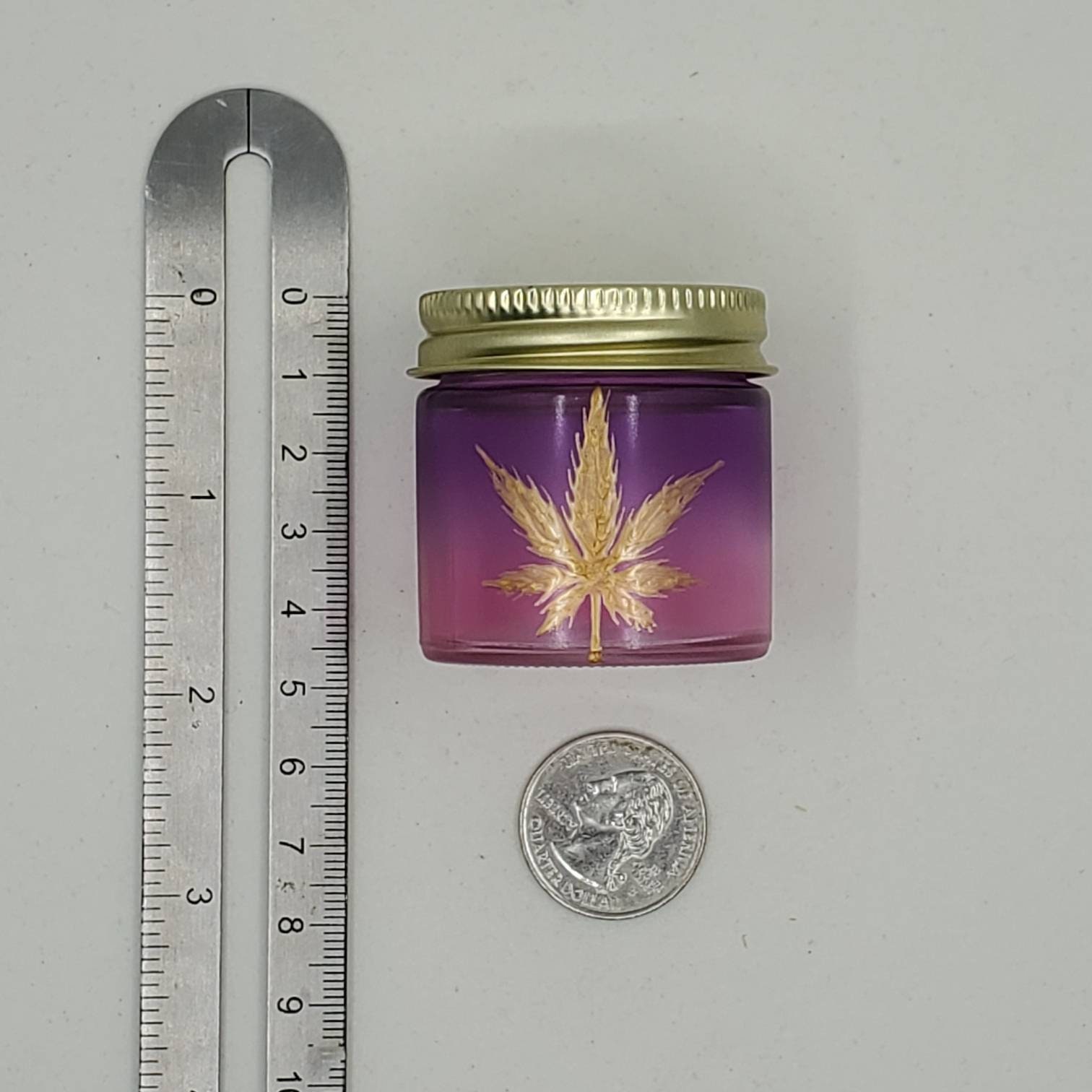 Hand Stainedpainted Glass Nug Jar Purple Fading to Pink Etsy