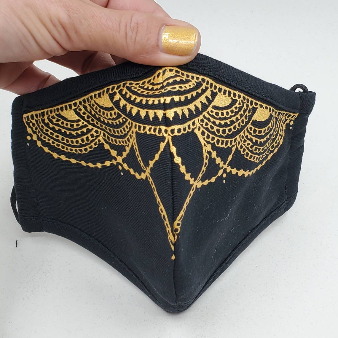 Hand Painted Face Mask Henna Inspired Designs That Look Like Etsy