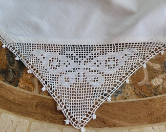 Vintage Tablecloth Crochet Butterfly Fillet Crochet Handmade Square Wedding Décor Table Topper