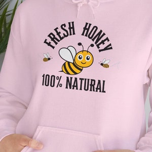 Honingbij hoodie, cadeau voor honingliefhebber, casual trui, gezellig sweatshirt, cadeau voor tuinman, dagelijkse kleding, cadeau voor veganist, unisex hoodie