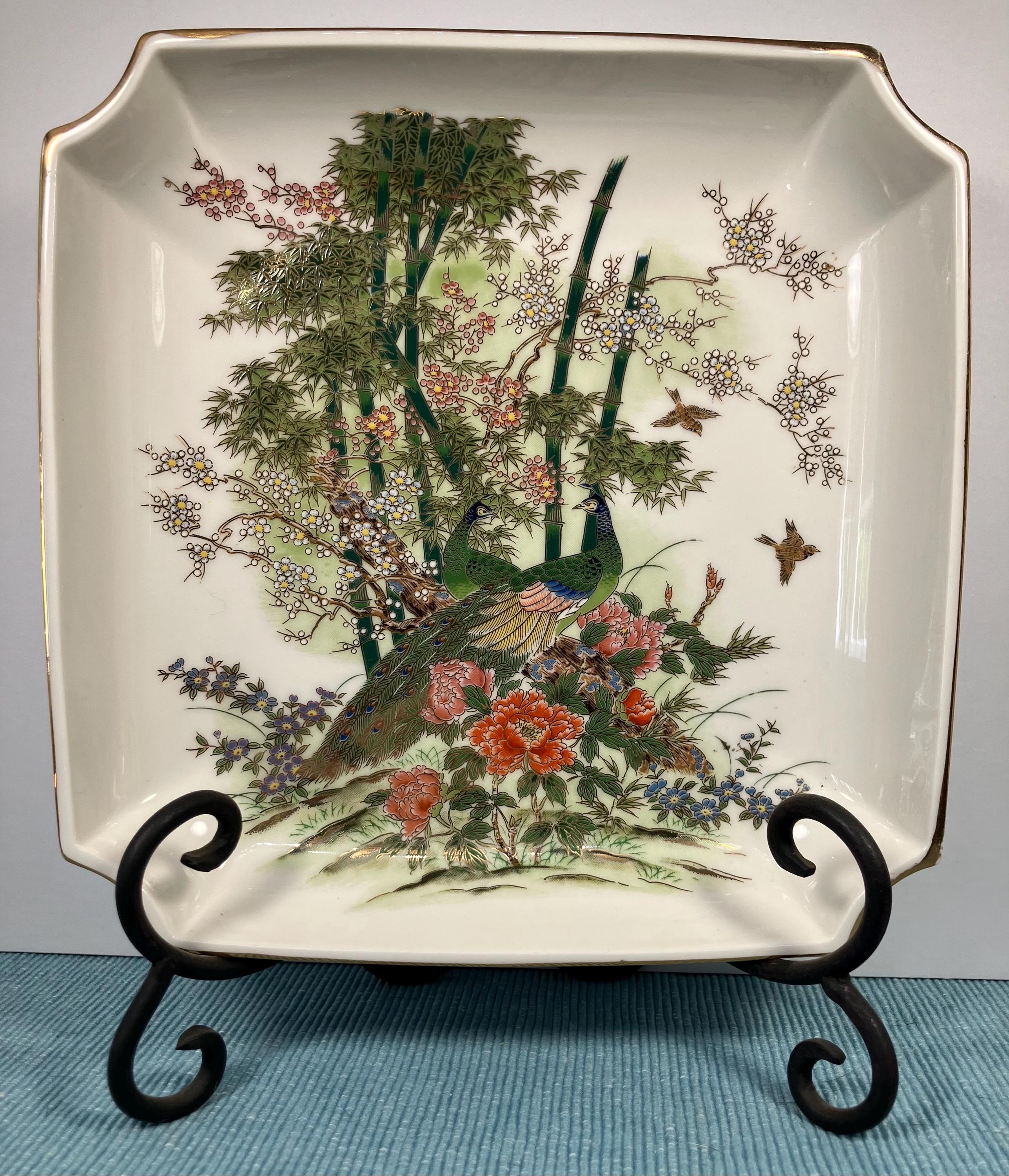 1968-1969 Arabia Johanna プレート25㎝ Nasco made in Japan flower butterfly leaf set of 3 vintage