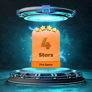 Monopoly_Go Stickers Fire Dance - 4 Stars / Set 10 - Summer Escape