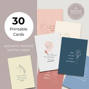 Printable Positive Affirmation Note Cards Compliment cards Kindness Cards Gratitude Cards Instant Inspirational PrintableCards
