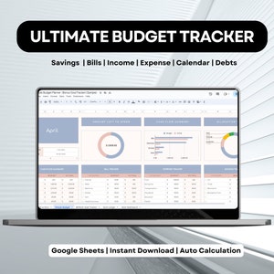 Ultimate Monthly Budget Spreadsheet for Google Sheets, Budget Template, Budget Planner, Budget by Paycheck, Weekly Budget, Finance Tracker