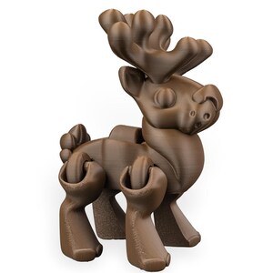 3D Gedruckte Gelenk Rentier Figur: Poseable Weihnachten Schreibtisch Spielzeug