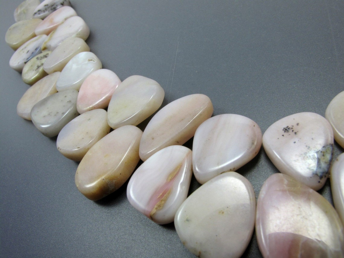 Ópalo rosa ópalo rosa peruana granos orgánicos gota forma - Etsy España