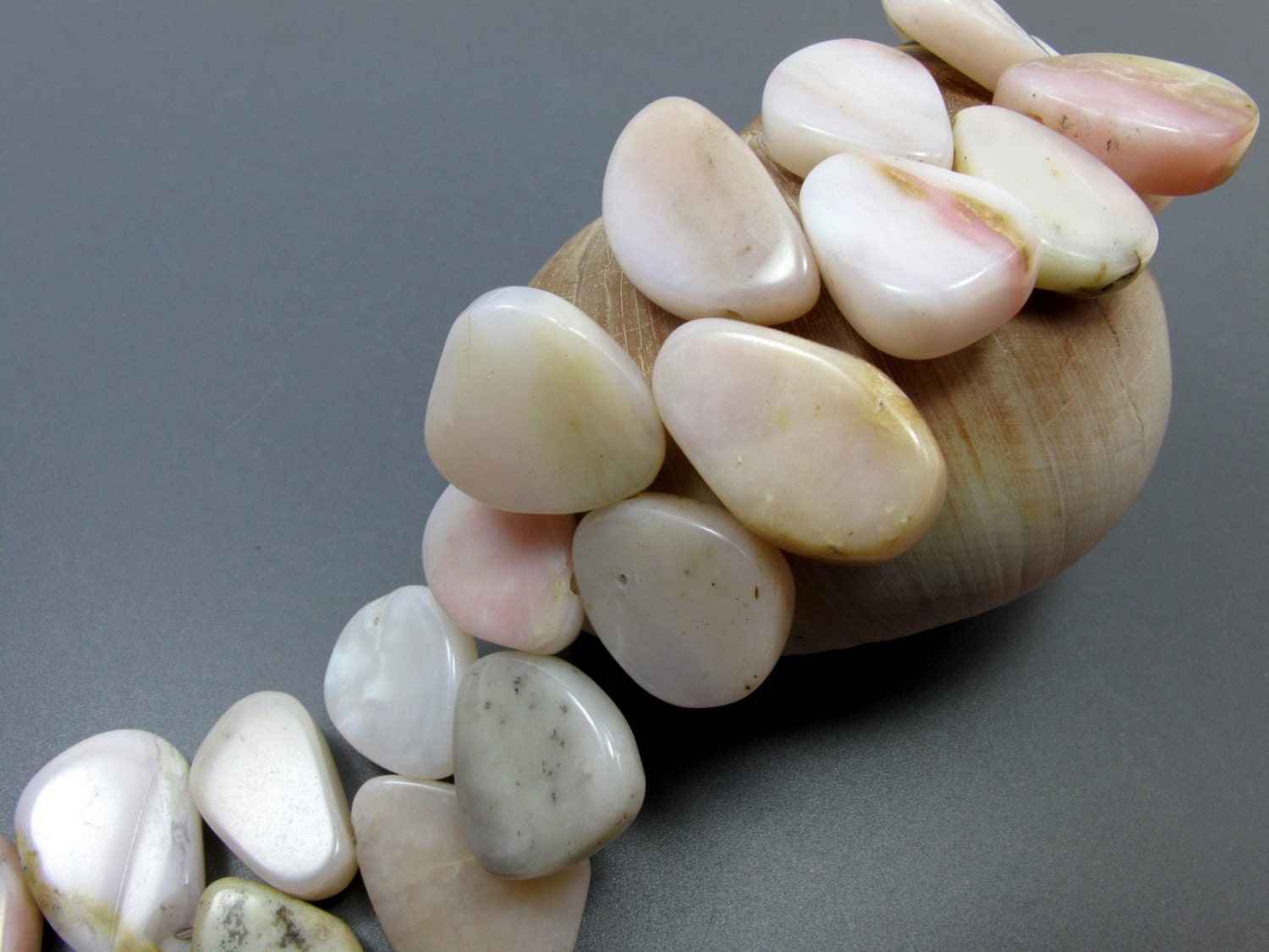 Ópalo rosa ópalo rosa peruana granos orgánicos gota forma - Etsy España