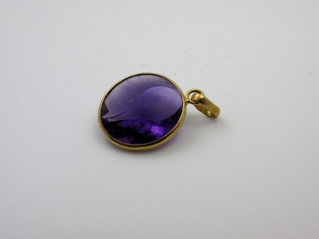 18k Solid Gold Fine Jewelry, Gemstones Jewelry Yinyang Harmony Amethyst Fine Gemstones Jewelry