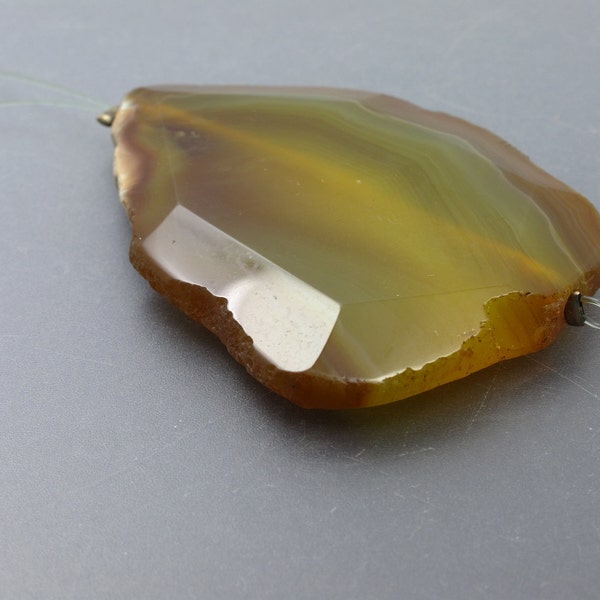 Agate 55mm Faceted Organic Slab XA3459