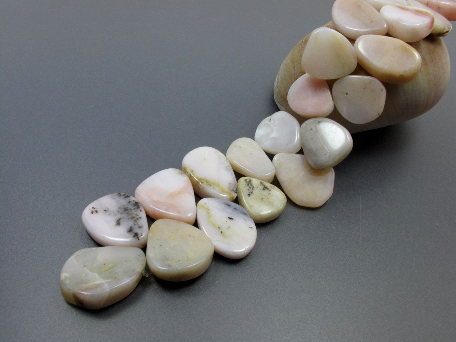 Ópalo rosa ópalo rosa peruana granos orgánicos gota forma - Etsy España