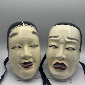 本物の手彫り木製能面「小面」 - 日本の伝統演劇芸術民俗芸術 - Etsy 日本