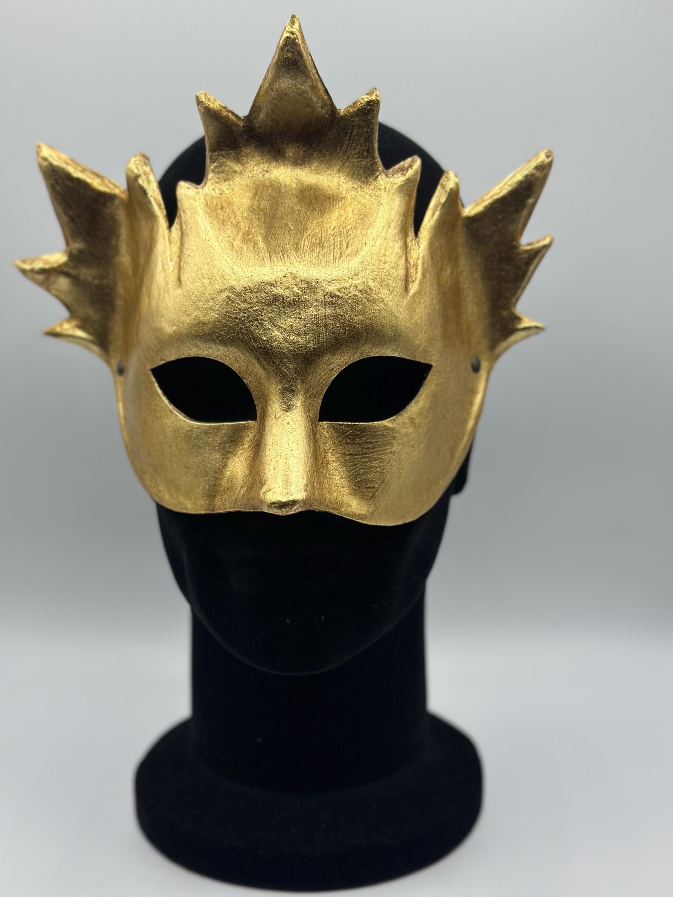 Venetian mask in gold - masquerade mask for men - Bacchus mask gala