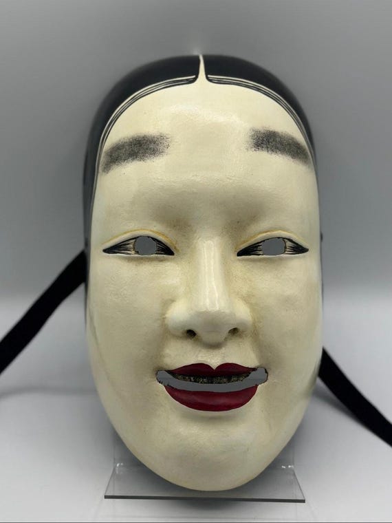 Handmade Ko-omote Noh Mask: Japanese Theater Papier Mache Mask - Etsy