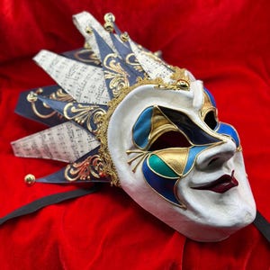 Venetian Blue joker mask, as worn by dj