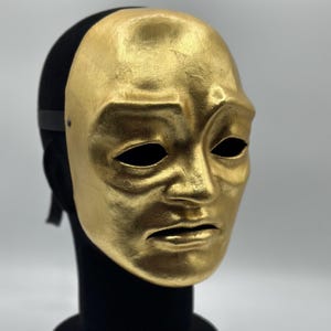 Eyes wide shut mask “The Priest” - golden mask - Venetian masquerade mask for men