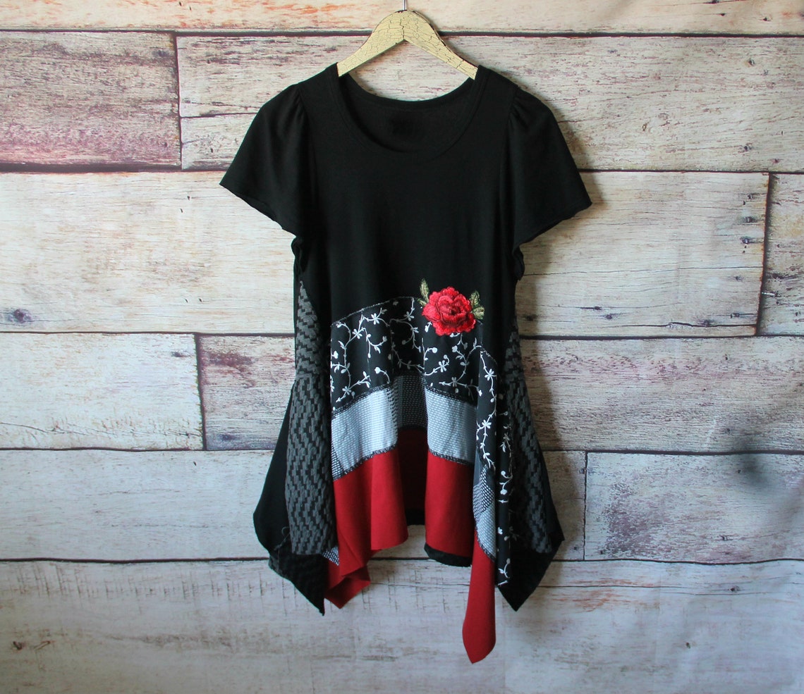 Wearable Art Blouse Bohemian Clothing Unique Tunic Top Etsy