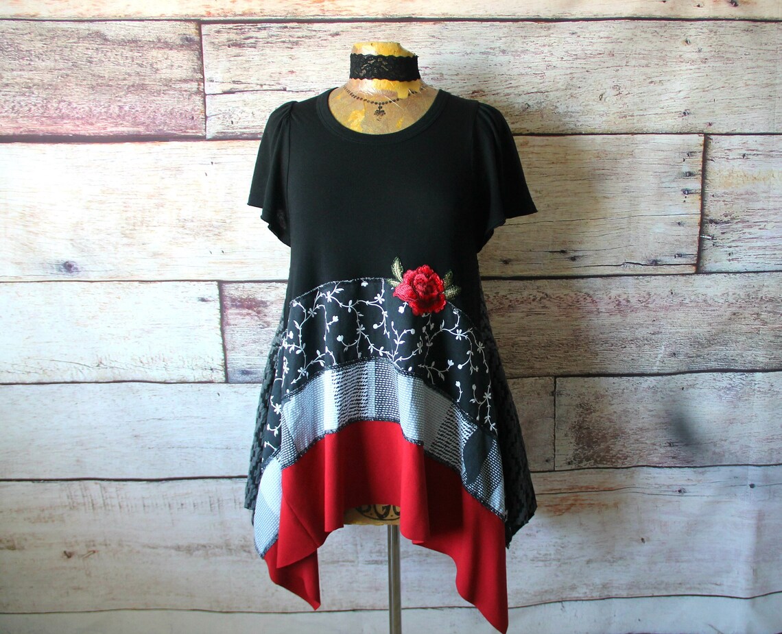 Wearable Art Blouse Bohemian Clothing Unique Tunic Top Etsy