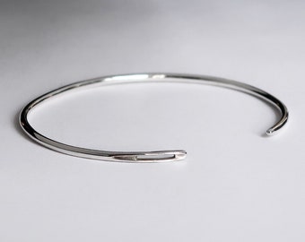 Solid Sterling Silver Sewing Needle Bracelet