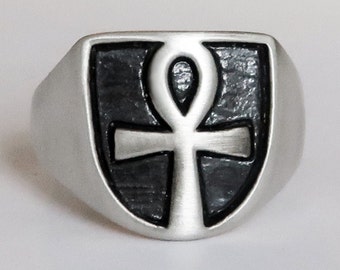 Sterling Silver Ankh Ring-Limited Edition-Ready to Ship-US Size 7.25