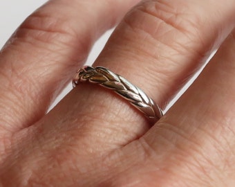 Sterling Silver Braid Ring-Sample, 3.5mm wide/2.2mm deep US size 5.25