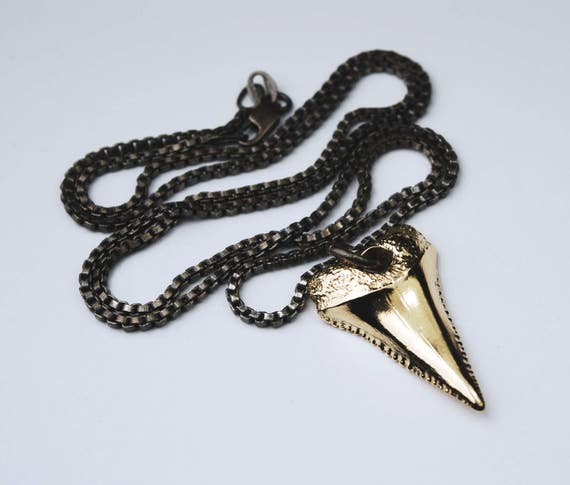 Sublime Gold & Sterling Silver Shark Tooth Necklace