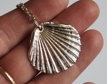 Sterling Silver Scallop Pendant