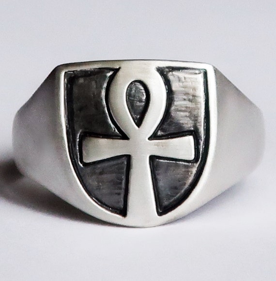 Sterling Silver Ankh Ring-Limited Edition-Ready to Ship-US Size 10.75
