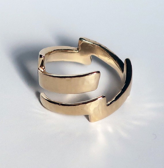 Gold Lightning Bolt Ring
