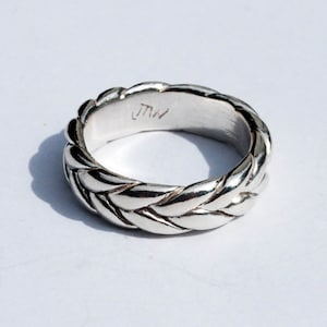 Extra Wide-Thick Sterling Silver Braid Ring