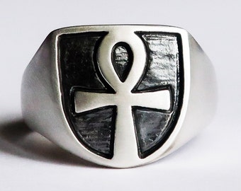 Sterling Silver Ankh Ring-Limited Edition-Ready to Ship-US Size 8