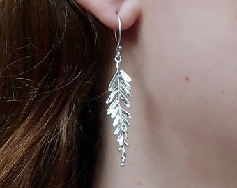 Sterling Silver California Coastal Redwood Branch Earrings