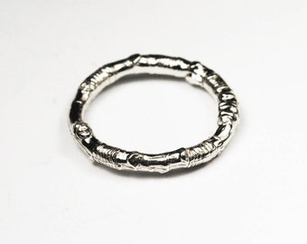 McCarren Park Sterling Silver Twig Ring --closed circle_READY TO SHIP.