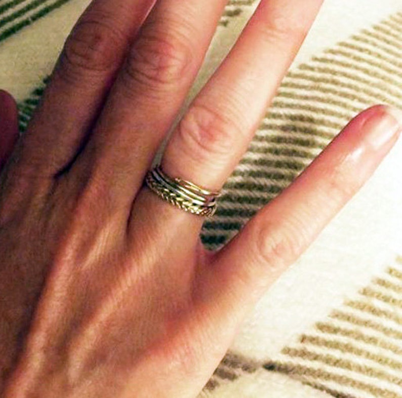Solid gold thin needle ring Etsy