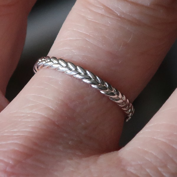 Sterling Silver Thin Braid Rings