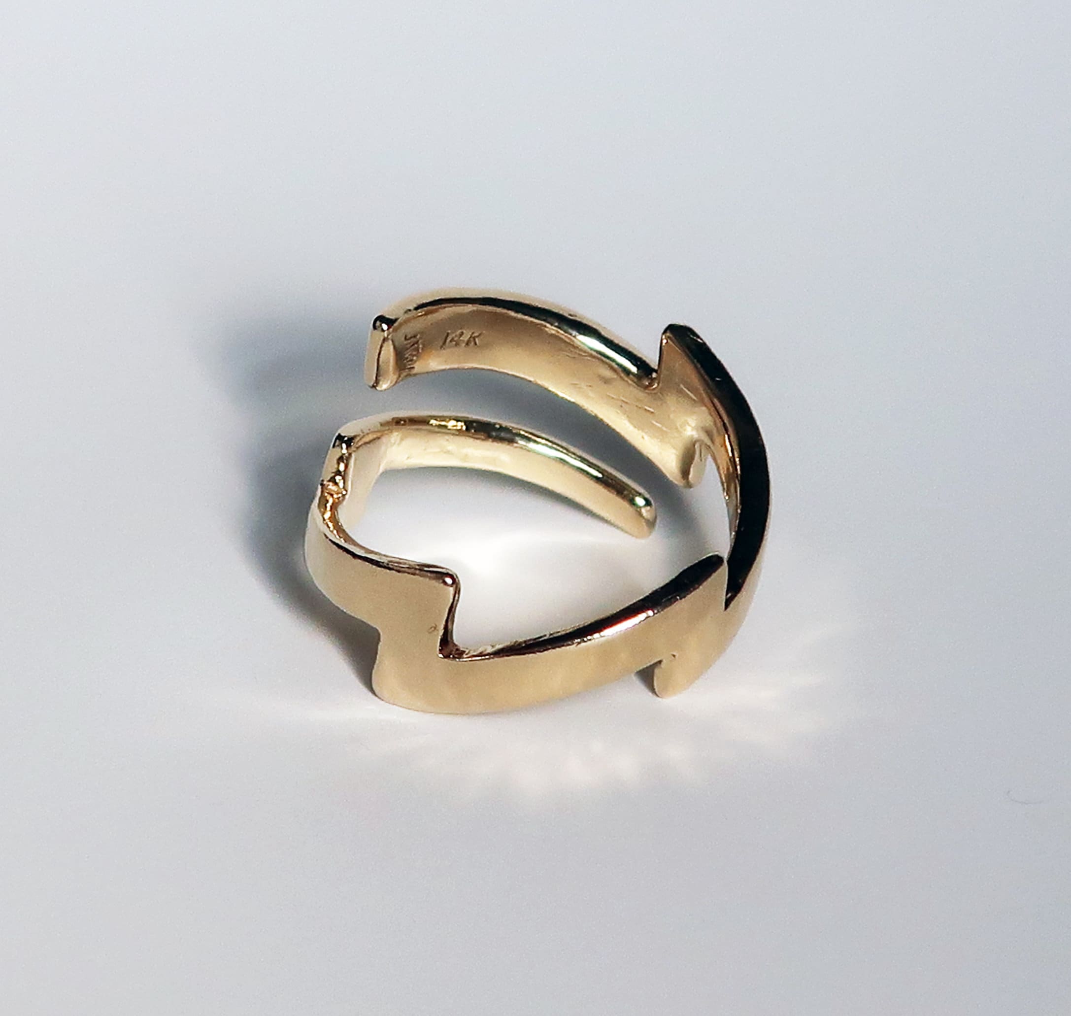 14k Gold Lightning Bolt Ring