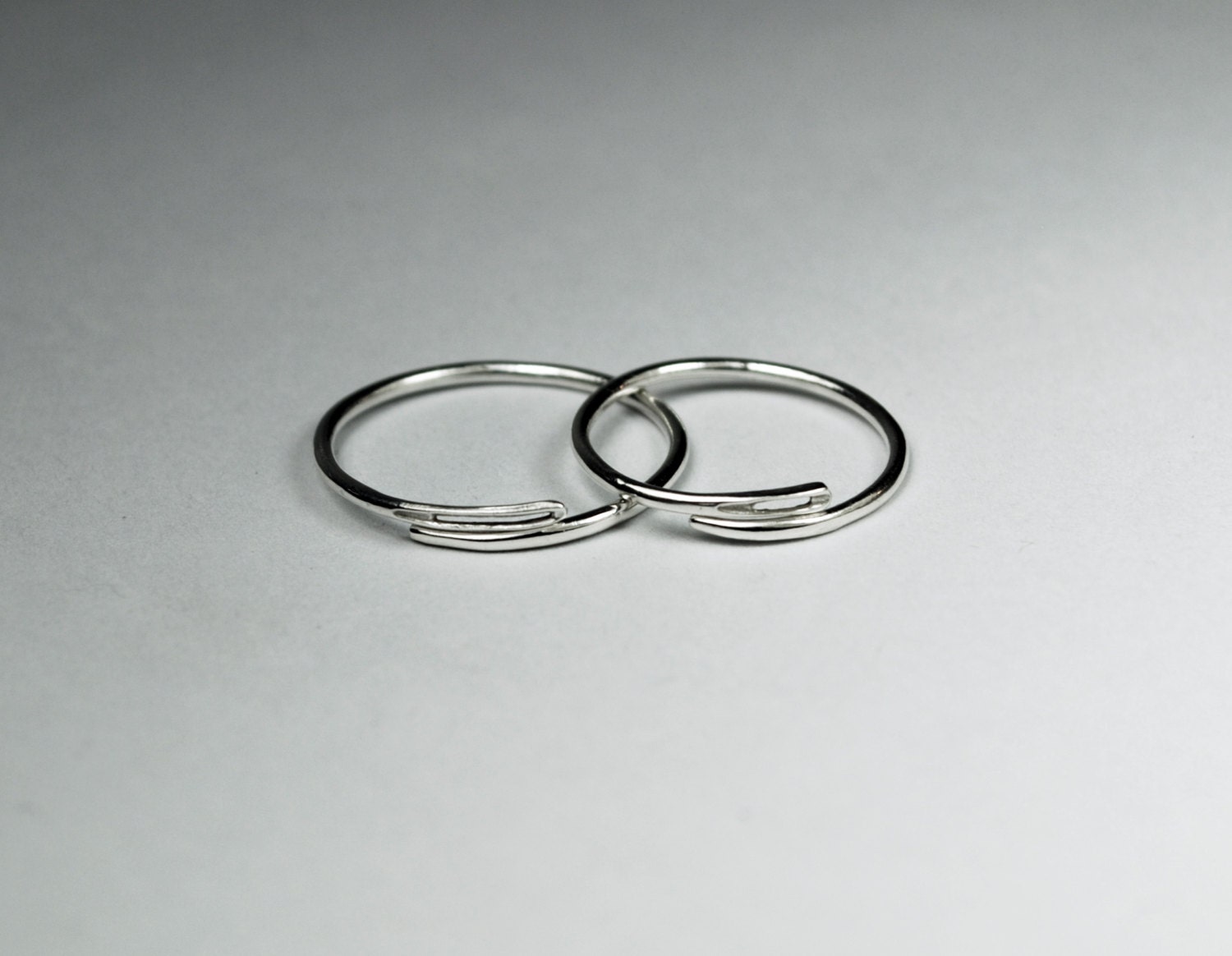 Solid sterling silver Thin Needle Ring