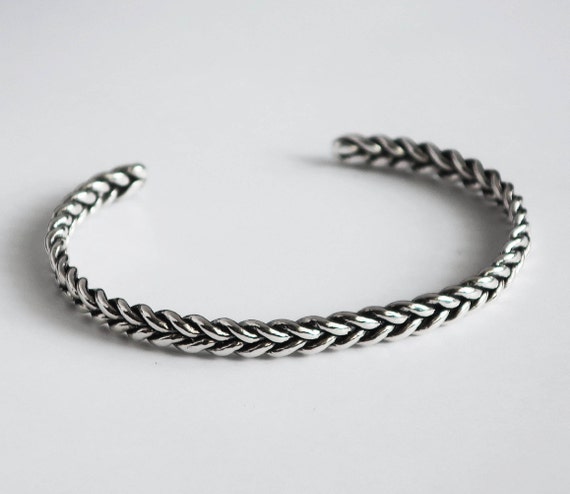 Solid Sterling Silver Braid Bracelet