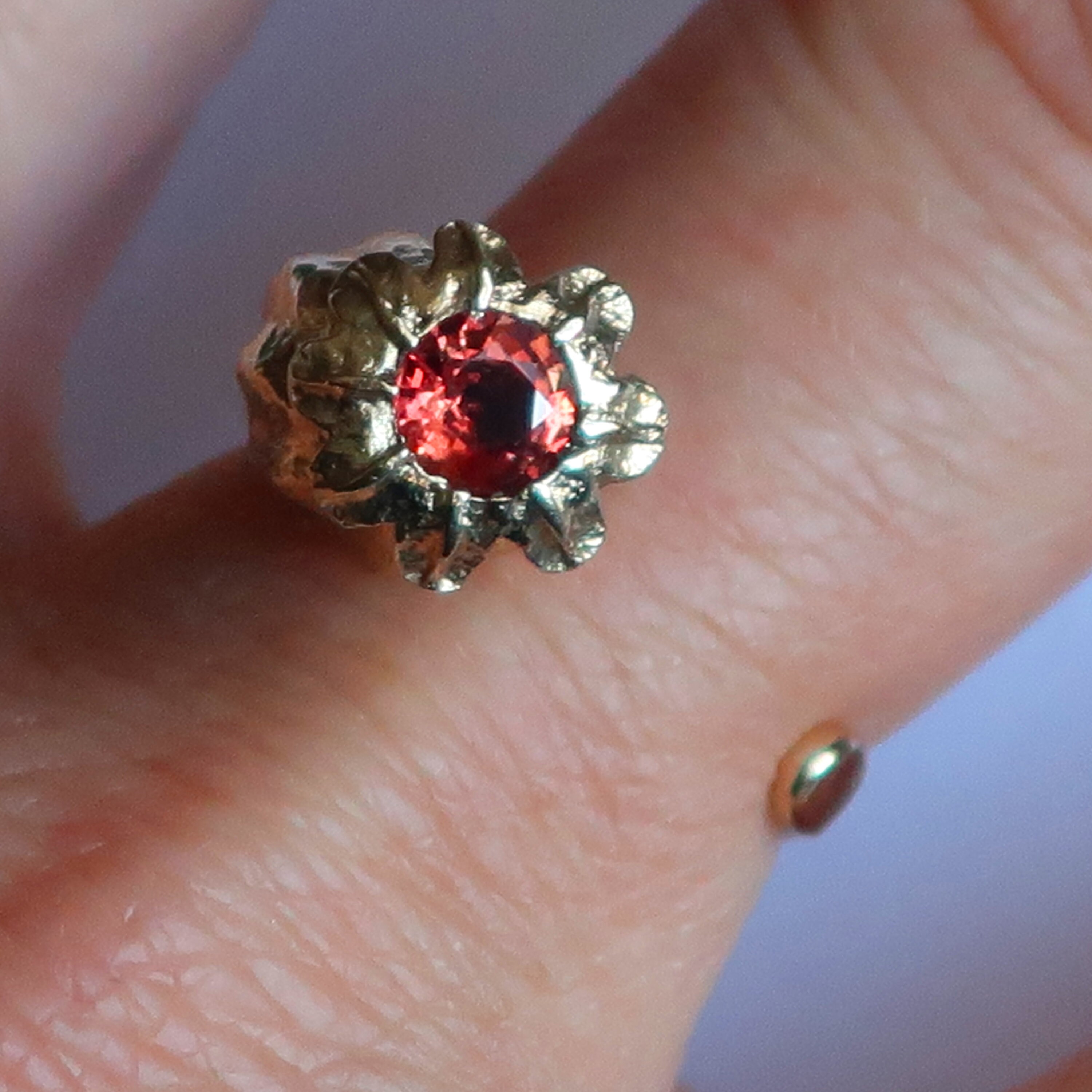 Red Tourmaline Statement Ring