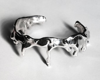 Sterling Silver Drip Cuff-Ready to Ship
