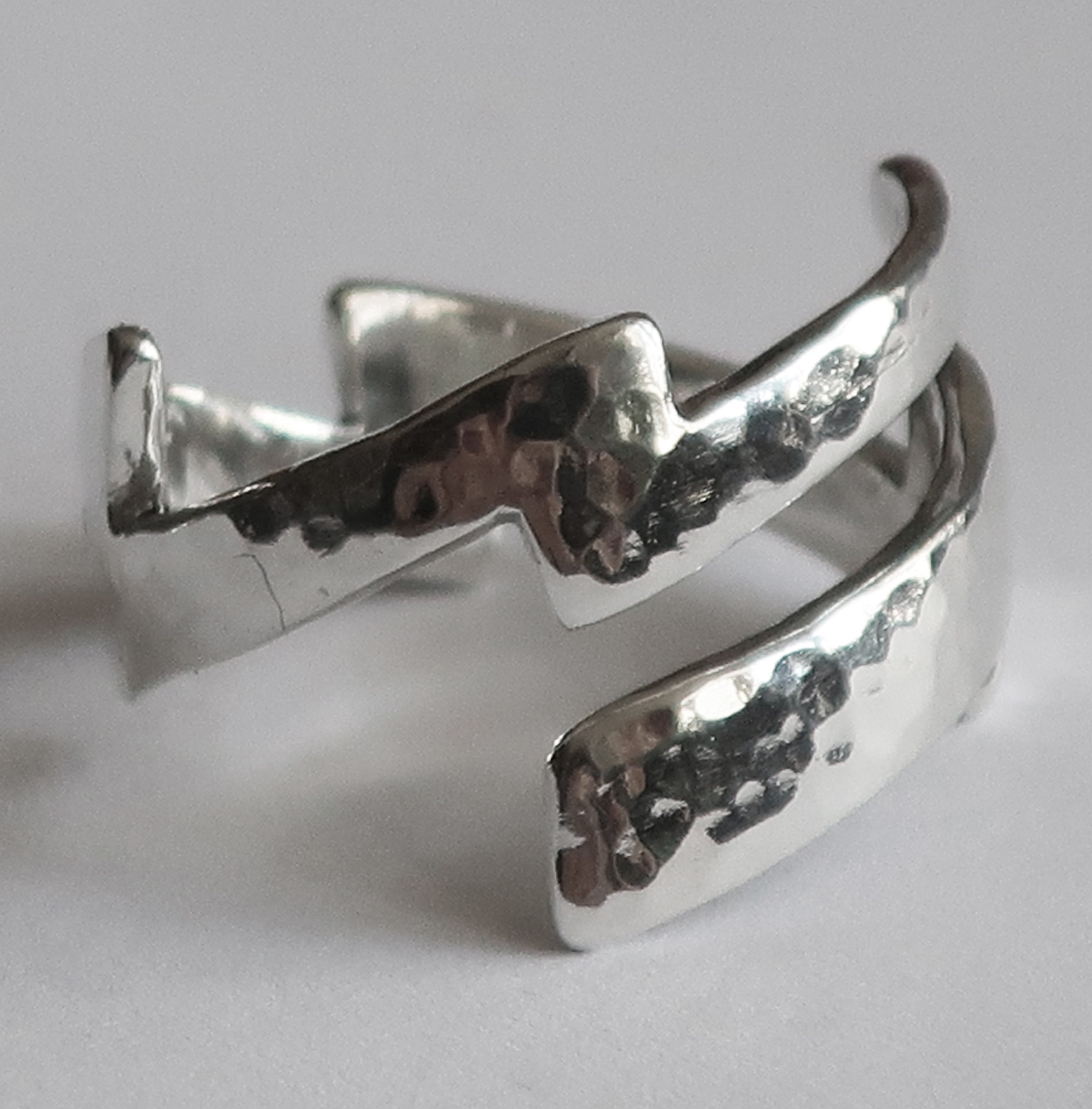 Men's Lightning Bolt Signet Ring, Oxidized Sterling Silver – LynnToddDesigns