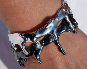 Sterling Silver Drip Cuff-Ready to Ship