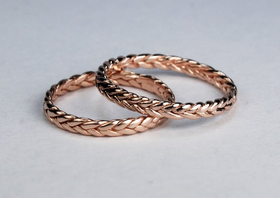 10k rose outlet gold stackable rings